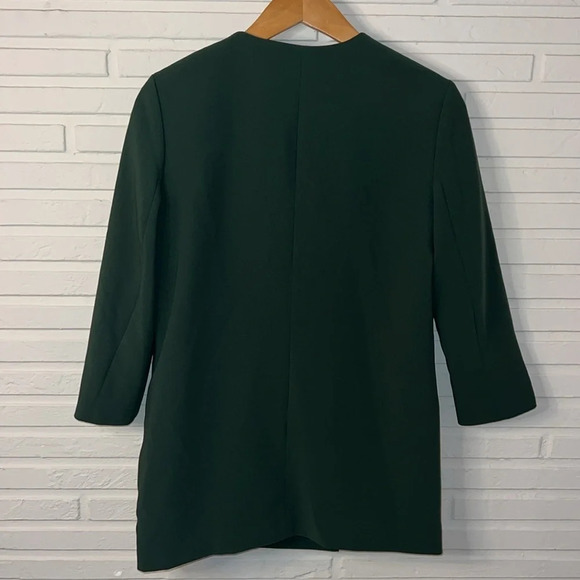 Vero Moda Dark Green 3/4 Sleeve Long Blazer, Women’s Size Medium - Picture 5 of 8